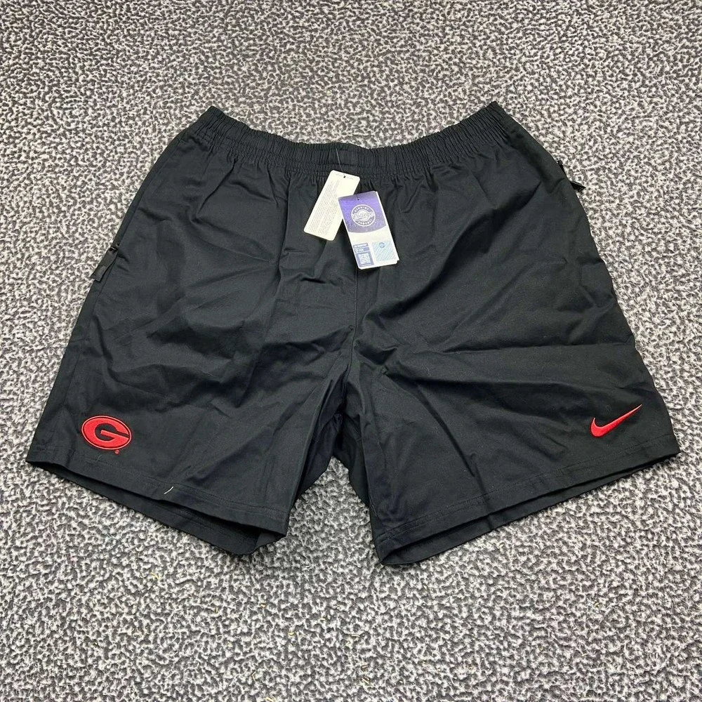 Nike Georgia Bulldogs Athletic Shorts Men Large Black Cotton New L